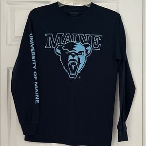 University of Maine Long Sleeve Navy Tee